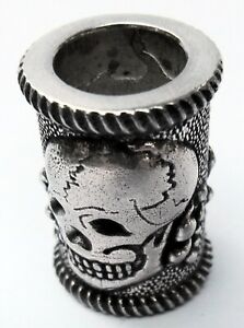【送料無料】ジュエリー・アクセサリー バイキングビッグパールgrand perle pour barbe bijou pour barbe tete de mort viking, trou 10 mm