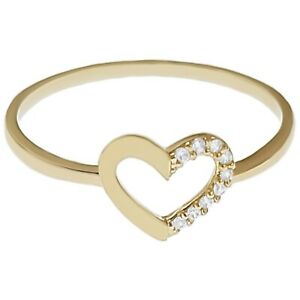 【送料無料】ジュエリー・アクセサリー ハートプラークゴールドジルコニウムサイズbague coeur plaque or 750000 et oxydes de zirconium femme taille 52 dispo 21,754円