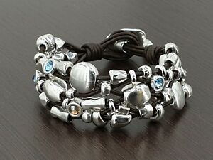 【送料無料】ジュエリー・アクセサリー パルセラムジャーザマクイクエロレザーブレスレットpulsera mujer zamak y cuero leather bracelet 50 7