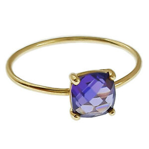 【送料無料】ジュエリー・アクセサリー メッキオキシドジルコニウムバイオレットサイズbague femme en plaque or 750000 et oxyde zirconium violet taille 54 dispo