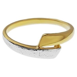 【送料無料】ジュエリー・アクセサリー プレートバイカラーサイズbague femme plaque or bicolore 750000 taille 66 dispo