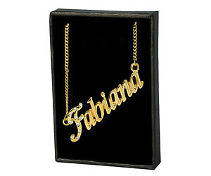 【送料無料】ジュエリー・アクセサリー コリアーズゴールドメッキパーソナライズクリスマスファッションnom colliers fabiana 18k plaque or cadeaux personnalise amitie noel mode