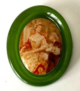 【送料無料】ジュエリー・アクセサリー レトロロマンチックブロッシュプラスチックベークライトgrande broche ancienne retro romantique plastique ou bakelite ovale 5,8cm