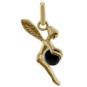 【送料無料】ジュエリー・アクセサリー ゴールドメッキペンダントボールオプションチェーンpendentif fee plaque or 750000 et boule onyx 5mm chaine en option femme