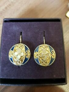 【送料無料】ジュエリー・アクセサリー ゴールデンシルバーウィードリングboucles doureilles en argent doree