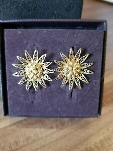 【送料無料】ジュエリー・アクセサリー ゴールデンシルバーフィリグリーリングboucles doureilles en filigree en argent doree