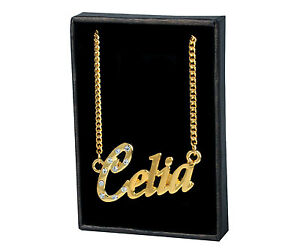【送料無料】ジュエリー・アクセサリー コリアーズゴールドメッキチェーンゴールドパーソナライズnom colliers celia 18k plaque orfete des meres chaine en or ami personnalise
