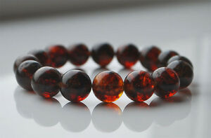 【送料無料】ジュエリー・アクセサリー ラウンドバルトアンバービーズブレスレットround baltic amber beads bracelet 19 gr