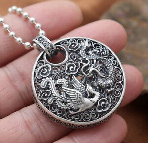 【送料無料】ジュエリー・アクセサリー ブレッシングドラゴンフェニックスドッグタグチェーン990 sterling silver pendant blessing dragon phoenix dog tag without chain p2278