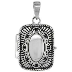 【送料無料】ジュエリー・アクセサリー シルバースターリングargent sterling sans defaut qualite image cadre medaillon pendentif, 18 chaine