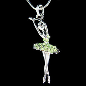 【送料無料】ジュエリー・アクセサリー クリスタルスワロフスキーバレエダンサーコリアージュエリーグリーンバレリーナvert ballerine avec cristal swarovski ballet danseuse collier bijoux