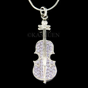 【送料無料】ジュエリー・アクセサリー クリスタルスワロフスキーママコリアーバイオレットチェロviolet violoncelle avec cristal swarovski maman collier
