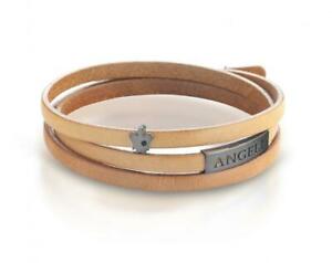 【送料無料】ジュエリー・アクセサリー ロベルトジャンノッティアンジェリブラウンレザーブレスレットbracelet roberto giannotti angeli gia271nat cuir brun