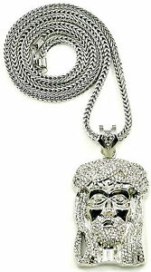 【送料無料】ジュエリー・アクセサリー イエスクラウンネックレスクリスタルストラスペンダントフランコチェーンjesus collier couronne cristal strass pendentif avec 914cm long chaine franco