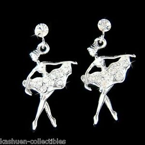 【送料無料】ジュエリー・アクセサリー バレリーナクリスタルスワロフスキーバレエダンサーダンスイヤリングジュエリーballerine avec cristal swarovski ballet danseuse danse filles earrings jewelry