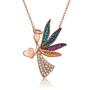 【送料無料】ジュエリー・アクセサリー スターリングシルバーラブエンジェルネックレスファインジュエリー 21,754円