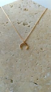 【送料無料】ジュエリー・アクセサリー ハーフムーンゴールドプレートコリアーcollier plaque or demi lune