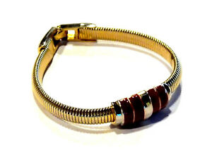 【送料無料】ジュエリー・アクセサリー ブレスレットエナメルレッドゴールドbijou tres beau bracelet tubogaz emaille rouge alliage dore et argente