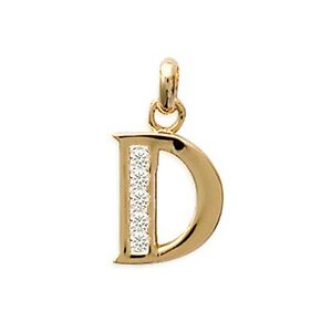 【送料無料】ジュエリー・アクセサリー ペンダントメッキゴールドオキシデスジルコニウムpendentif initiale lettre d plaque or et oxydes zirconium neuf