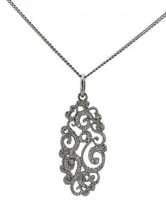 【送料無料】ジュエリー・アクセサリー ソリッドシルバーアラベスクペンダントネックレスロディエボックスensemble collier pendentif arabesque argent massif 925 rhodiee avec boite