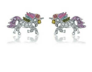 【送料無料】ジュエリー・アクセサリー イヤリングユニコーンクリストーマルチカラーモードboucles doreilles cadeau enfant,femme,argent,licorne,cristaux,multicolores,mode