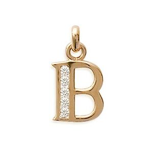 【送料無料】ジュエリー・アクセサリー ペンダントレターメッキゴールドオキシデスジルコニウムpendentif initiale lettre b plaque or et oxydes zirconium neuf