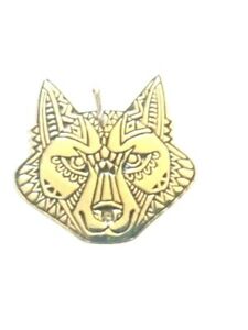 【送料無料】ジュエリー・アクセサリー メッキペンダントオオカミpendentif en plaque or tete de loup