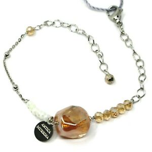 【送料無料】ジュエリー・アクセサリー アンティカムリーナヴェネツィアブレスレットペピタオレンジアンバーカラーbracelet antica murrina venezia, br774a10, pepita orange, couleur ambre