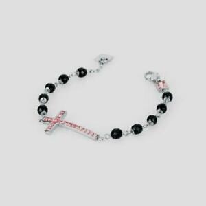 【送料無料】ジュエリー・アクセサリー ブロスウェイブレスレットシャペレットソウルノワールナインbrosway, bracelet chapelet soul avec onyx noir , 20cm bsl13,neuf