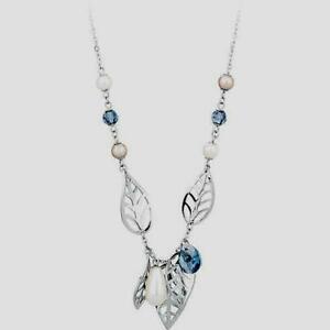 【送料無料】ジュエリー・アクセサリー ブロスウェイスワロフスキーネックレスナインリストbrosway, collier leaves avec swarovski et perles bls03, neuf, liste