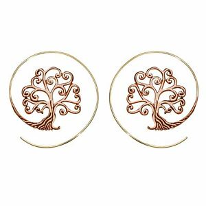 【送料無料】ジュエリー・アクセサリー イヤリングツリーゴールデンブラス81stgeneration boucles doreilles arbre de la vie tribales laiton dore cuivre