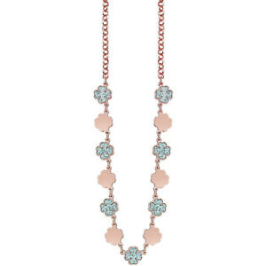 【送料無料】ジュエリー・アクセサリー ブリスグリッターマニアブロンズクローバーネックレスローズナインbliss glittermania, collier trefle en bronze roses 50cm, neuf 20084059