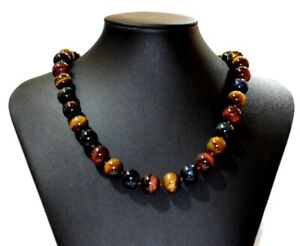 【送料無料】ジュエリー・アクセサリー ホークブルcollier 3 yeux tigrefaucontaureau 12mm