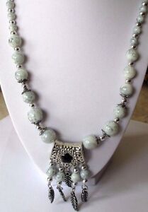 【送料無料】ジュエリー・アクセサリー レトロジュエリーネックレスイヤリングparure bijou retro collier boucles doreilles couleur argent perle marbree 529