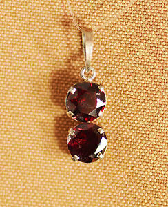 【送料無料】ジュエリー・アクセサリー ペンダントグレナトシルバーpendentif a deux grenat gemme et argent