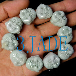 【貨物輸送無料】宝飾品・添え物 ジェイダイトブッダビーズブレスレットhand carved natural jadejadeite buddha beads bracelet