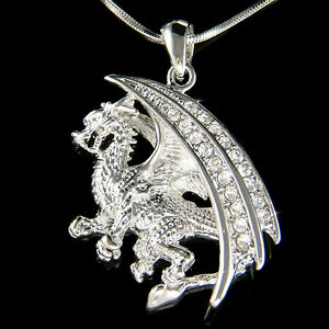 【送料無料】ジュエリー・アクセサリー ドラゴンアミュレットクリスタルスワロフスキーウイングコリアーdragon amulette avec cristal swarovski d amp; magique guerrier aile collier