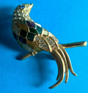 【送料無料】ジュエリー・アクセサリー ヴィンテージエナメルフレンチブローチヴィンテージバードブローチbroche vintage oiseau en email signee carven vintage enamel french brooch