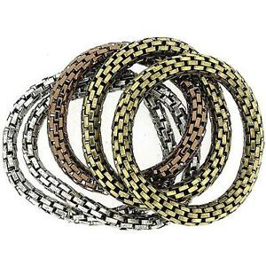 【貨物輸送無料】宝飾品・付属物 メイルチェーンブレスレットパッケージtoc maille chaine bracelet elastique  5 paquet