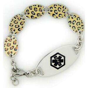【送料無料】ジュエリー・アクセサリー ファッションアラートスチールチーターfashion alert medicale id reglable acier inoxydable guepard imprime 191cm