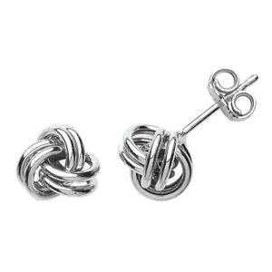 【貨物輸送無料】宝飾品・付属物 ジュエルコロンドンシルバーラブミーノットイヤリングjewelco london argent love me n?ud boucles doreilles
