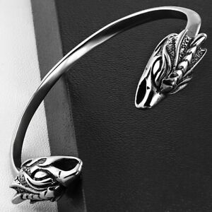 【送料無料】ジュエリー・アクセサリー イーグルバードトンステンレススチールバイカーブレスレットイーグルフープbracelet motard eagle cerceau eagle bird 2 tons en acier inoxydable