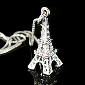 【送料無料】ジュエリー・アクセサリー エッフェルクリスタルスワロフスキーパリフランスハネムーンネックレス3d tour eiffel avec cristal swarovski paris france lune de miel collier｜hokushin