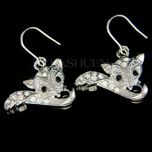 【送料無料】ジュエリー・アクセサリー クリスタルスワロフスキーフローラジュエリーフォックスfox avec cristal swarovski faune et flore animal amoureux oreilles mignon bijoux 21,158円