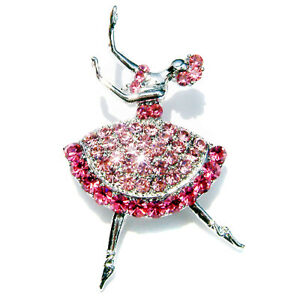 【送料無料】ジュエリー・アクセサリー ローズバレリーナクリスタルスワロフスキーバレエダンサージュエリーrose ballerine avec cristal swarovski ballet danseuse broche bijoux cadeau