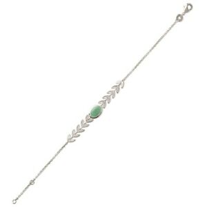 【送料無料】ジュエリー・アクセサリー シルバーブレスレットロディエアベンチュリンkbc bracelet argent 925 rhodie aventurine 9x6mm