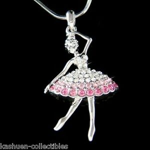 【送料無料】ジュエリー・アクセサリー ローズバレリーナクリスタルスワロフスキーバレエダンサーコリアーrose ballerine avec cristal swarovski ballet danseuse collier le cassenoisette
