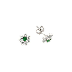 【送料無料】ジュエリー・アクセサリー ジュエルコロンドンシルバーグリーンジルコーネフラワーグラッペイヤリングjewelco london argent vert zircone fleur grappe boucles doreilles clous 16,265円