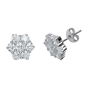 【送料無料】ジュエリー・アクセサリー ジュエルコロンドンシルバージルコーネクラシックイヤリングノミクラスターjewelco london argent zircone classique boucles doreilles puces grappe