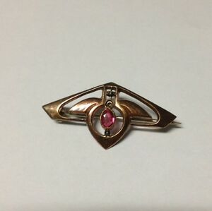 【送料無料】ジュエリー・アクセサリー プリティアンティークアールヌーヴォーブローシュassez antique art nouveau broche